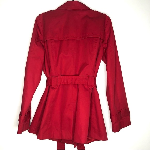 Banana Republic Factory Bright Red Trench Coat - Picture 4 of 6